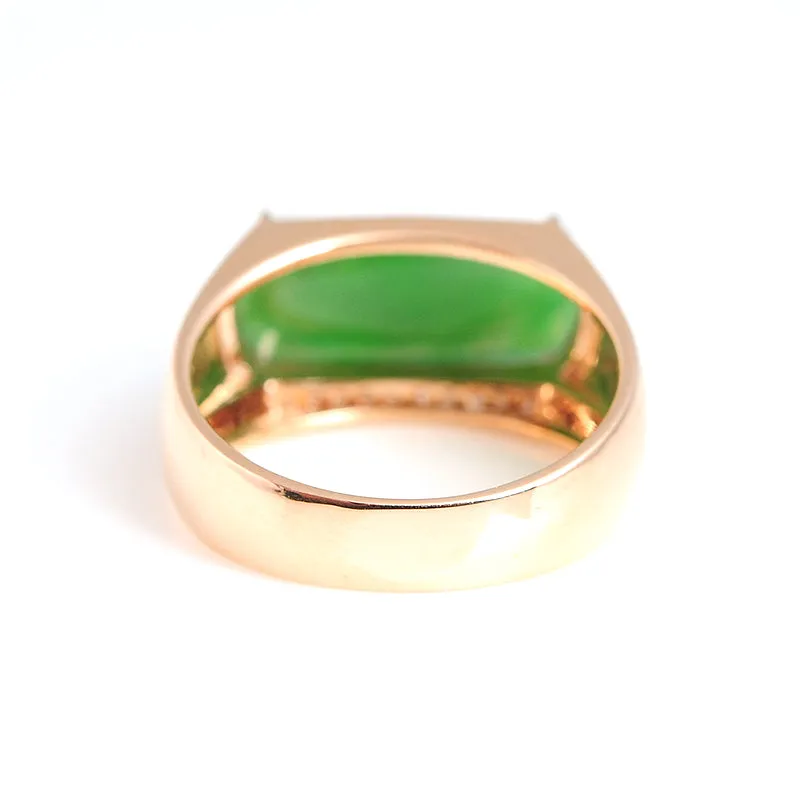 Natural Jade Ring Jadeite Gold Ring RG7