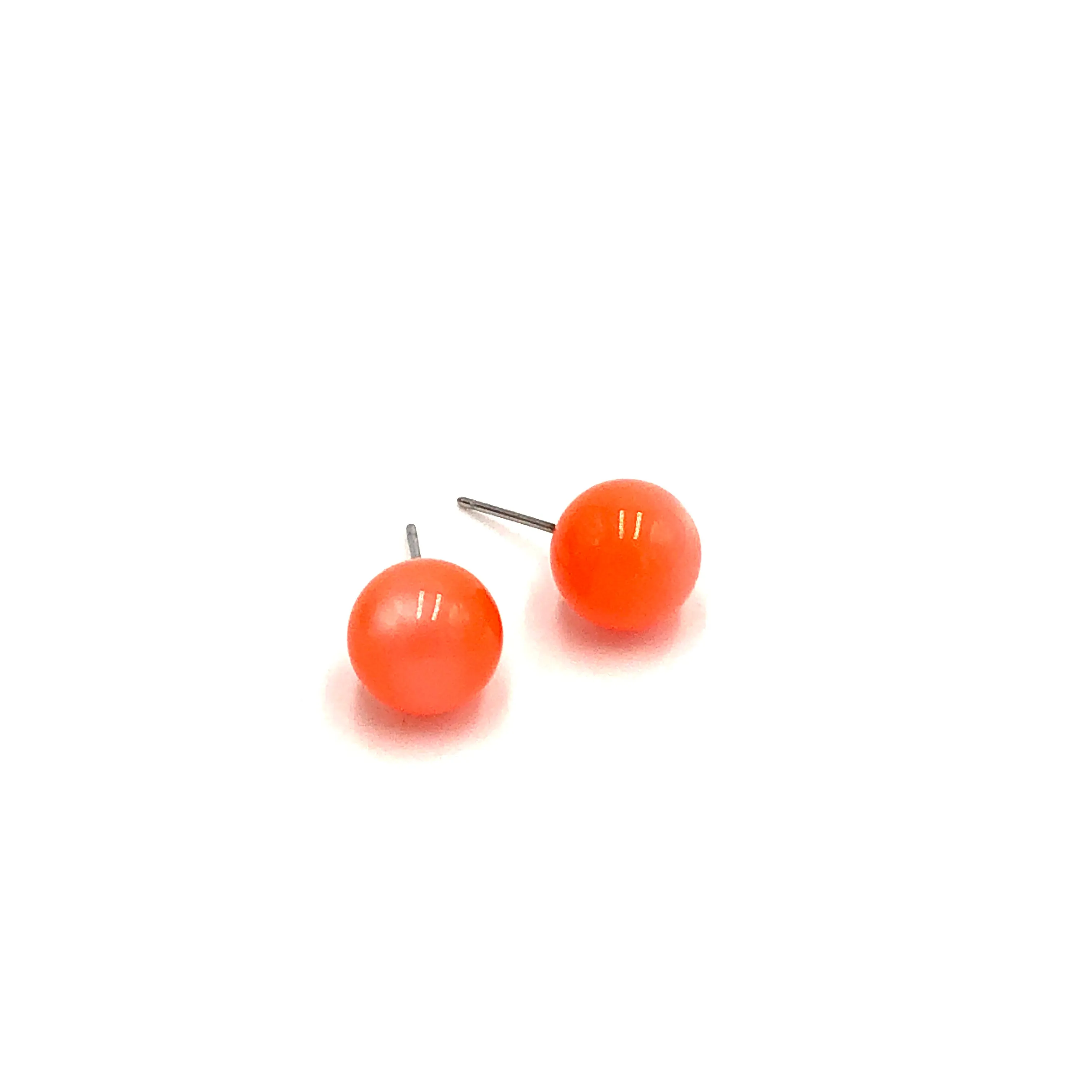 Neon Melon Moonglow Ball Stud Earrings - 12mm