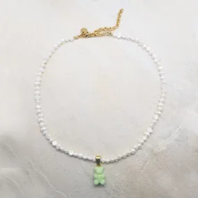 NOSTALGIC BEAR NECKLACE LIGHT GREEN