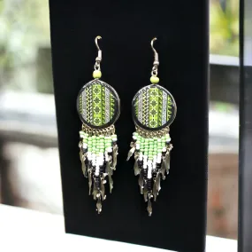 OldTribes™ Southwestern Round Green Earrings