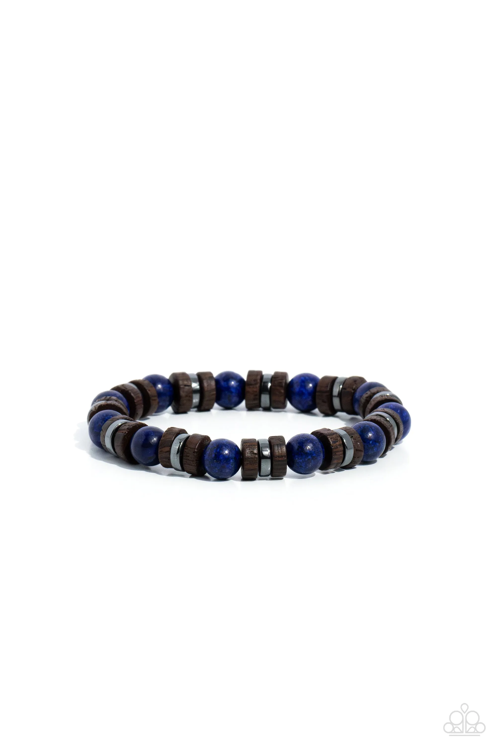 Open Door Jewelry - Earthy Empath - Blue Bracelet - Paparazzi Accessories