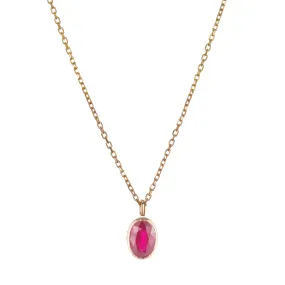 Oval Ruby Wisp Necklace