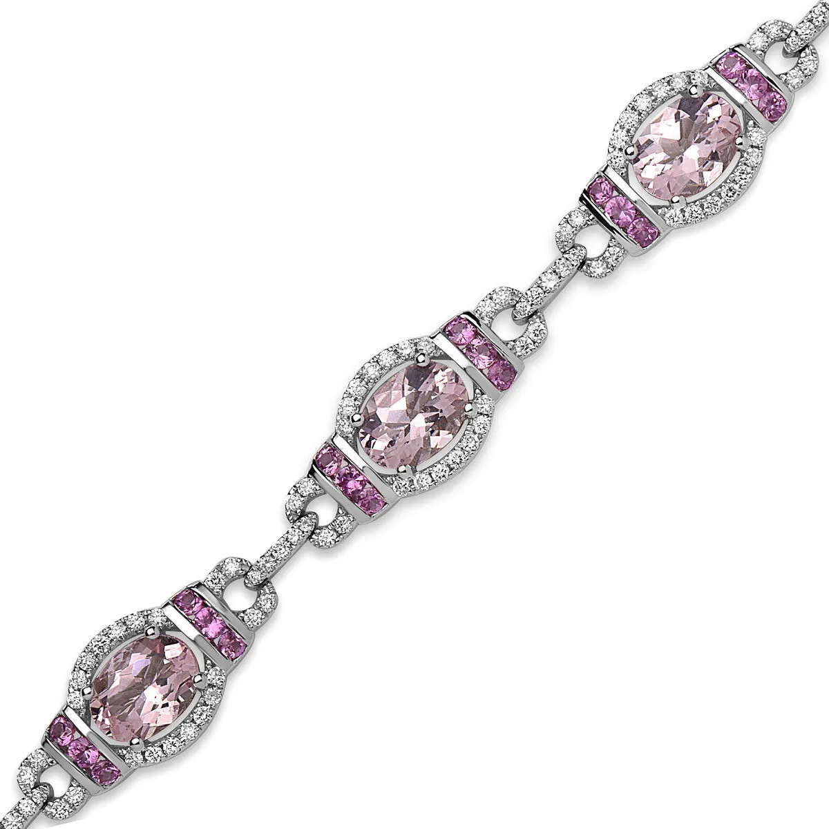 Pastel Diamond Regal Oval Bracelet