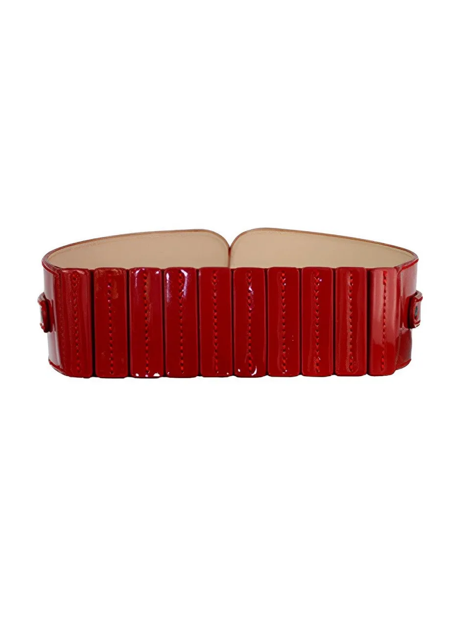 Patent Leather Buckle Vintage Wide Belt