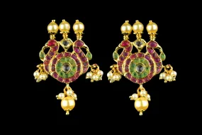 Peacock Kempu Studs Earrings By Asp Fashion Jewellery