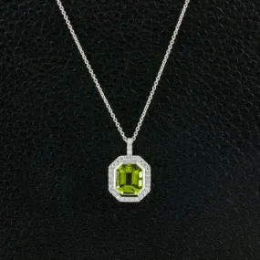 Peridot & Diamond Pendant