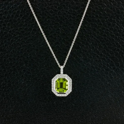 Peridot & Diamond Pendant