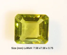 Peridot Gemstone Octagon Cut