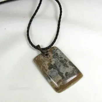 Picture Jasper Gemstone Pendant Necklace