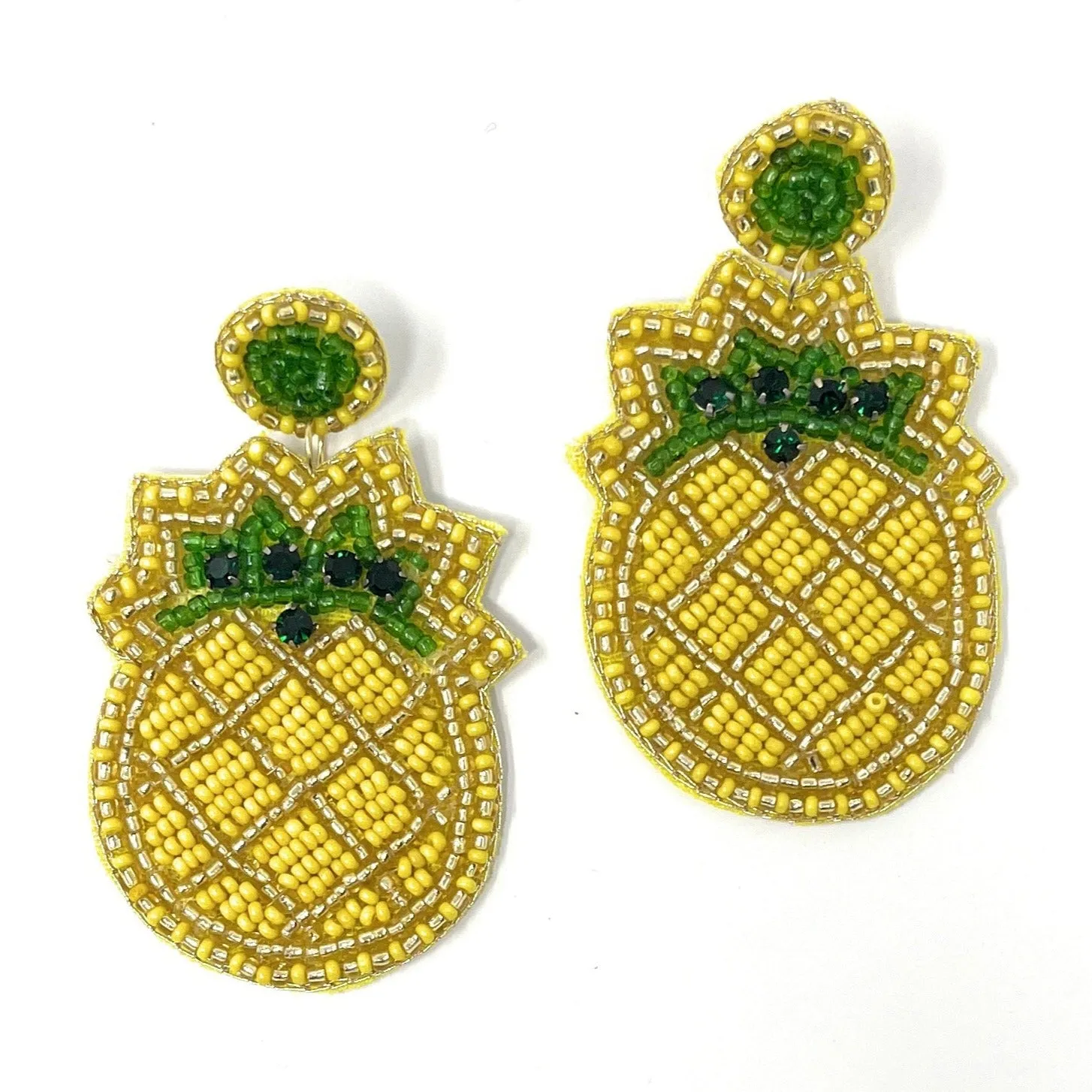 Pineapple Beaded Earrings