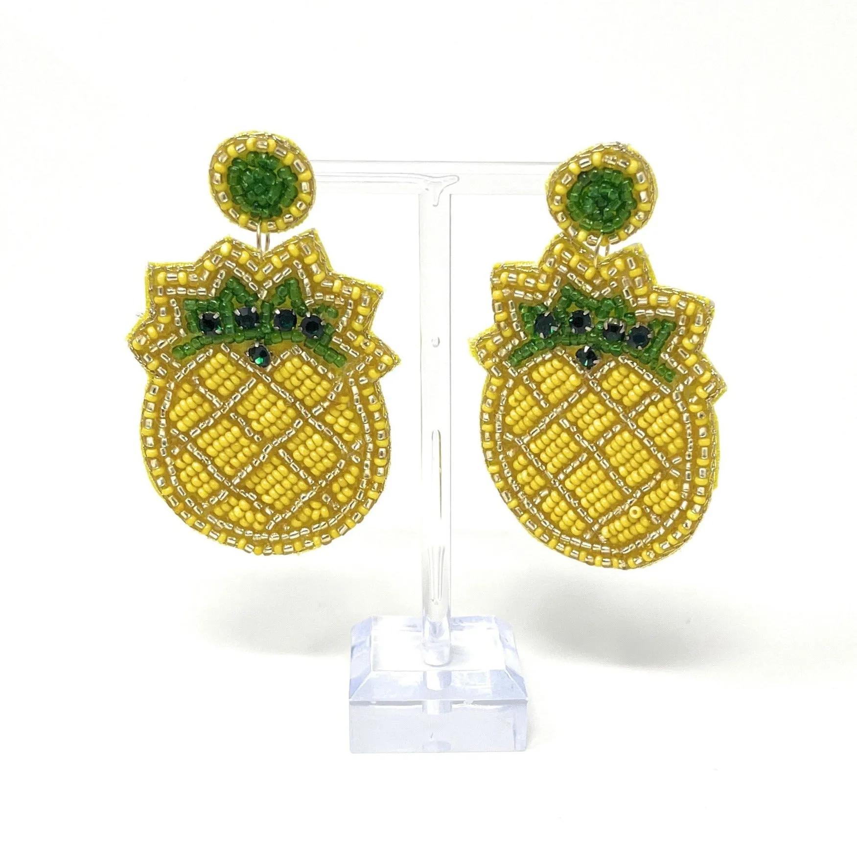 Pineapple Beaded Earrings