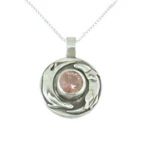 Playful Otter Pendant with Sunstone