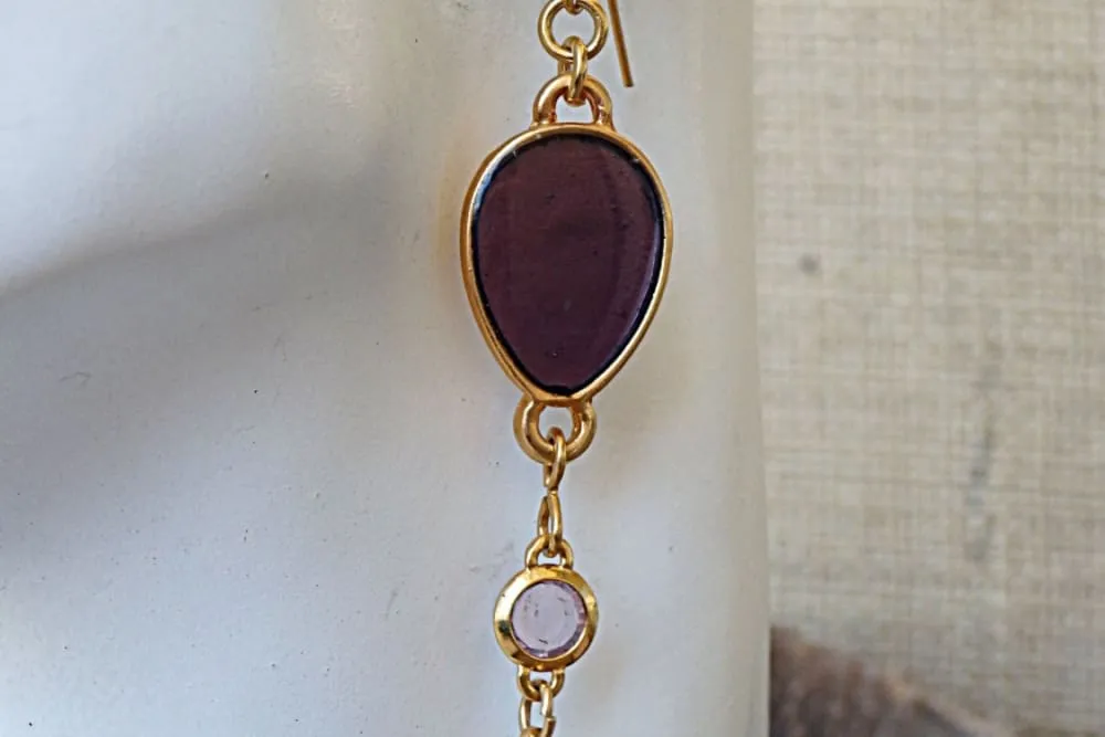 Purple  Dangle Earrings