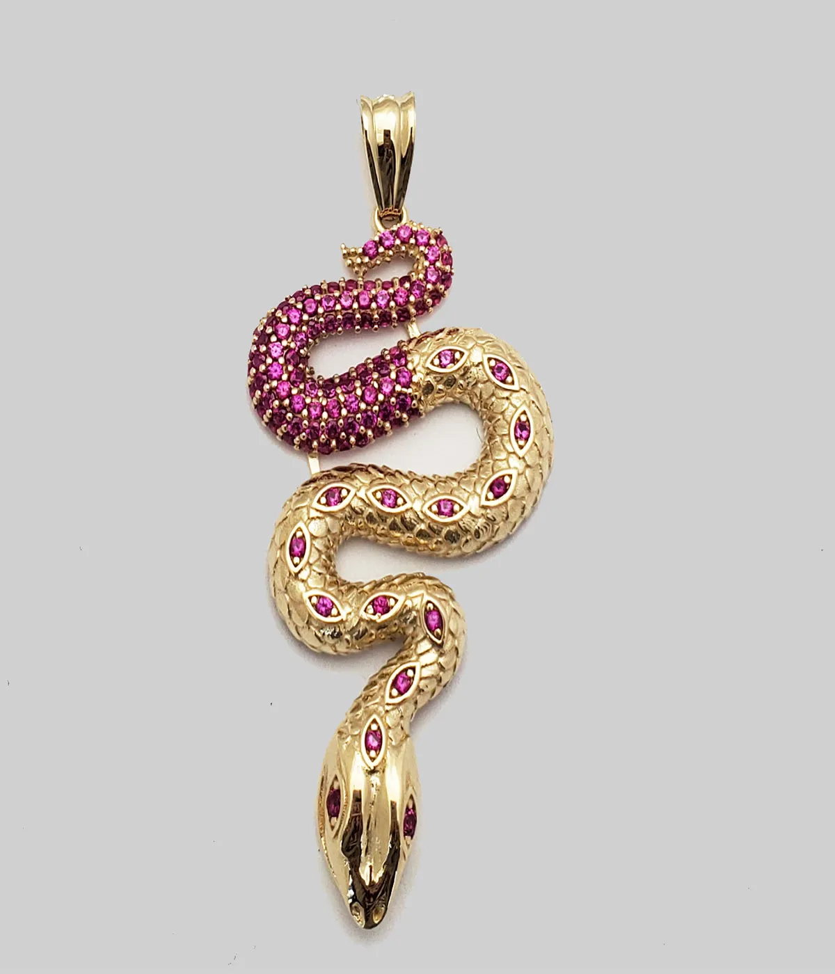 "Molten Blood" Cthulhu Snake Pendant (14K)