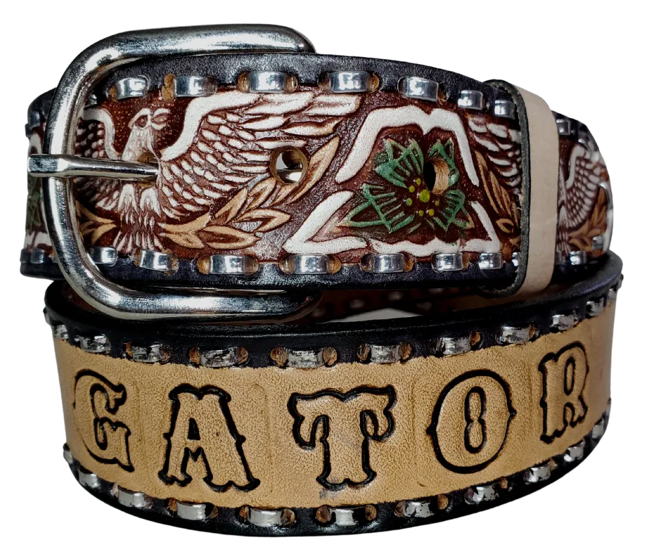 "The Dimestore Cowboy" Name Leather Belt