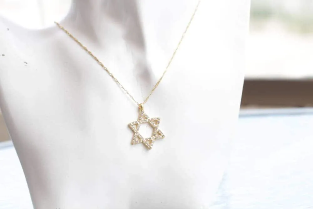 RED STAR OF David Necklace