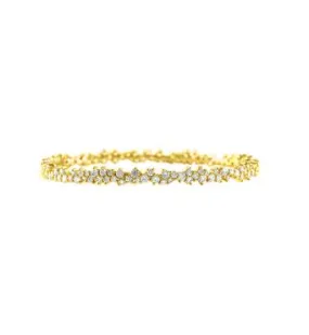 Reine Gold Dainty Crystal Bangle Bracelet