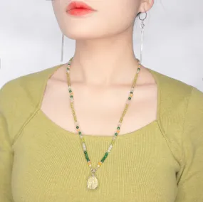 Return to Origin Peridot and Jade Multistyle Necklace