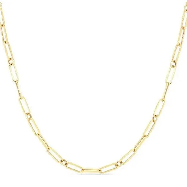 Roberto Coin 18K Yellow Gold 19" Paperclip Necklace