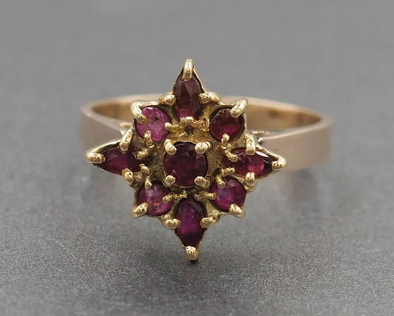 Ruby 9ct Yellow Gold Band Ring