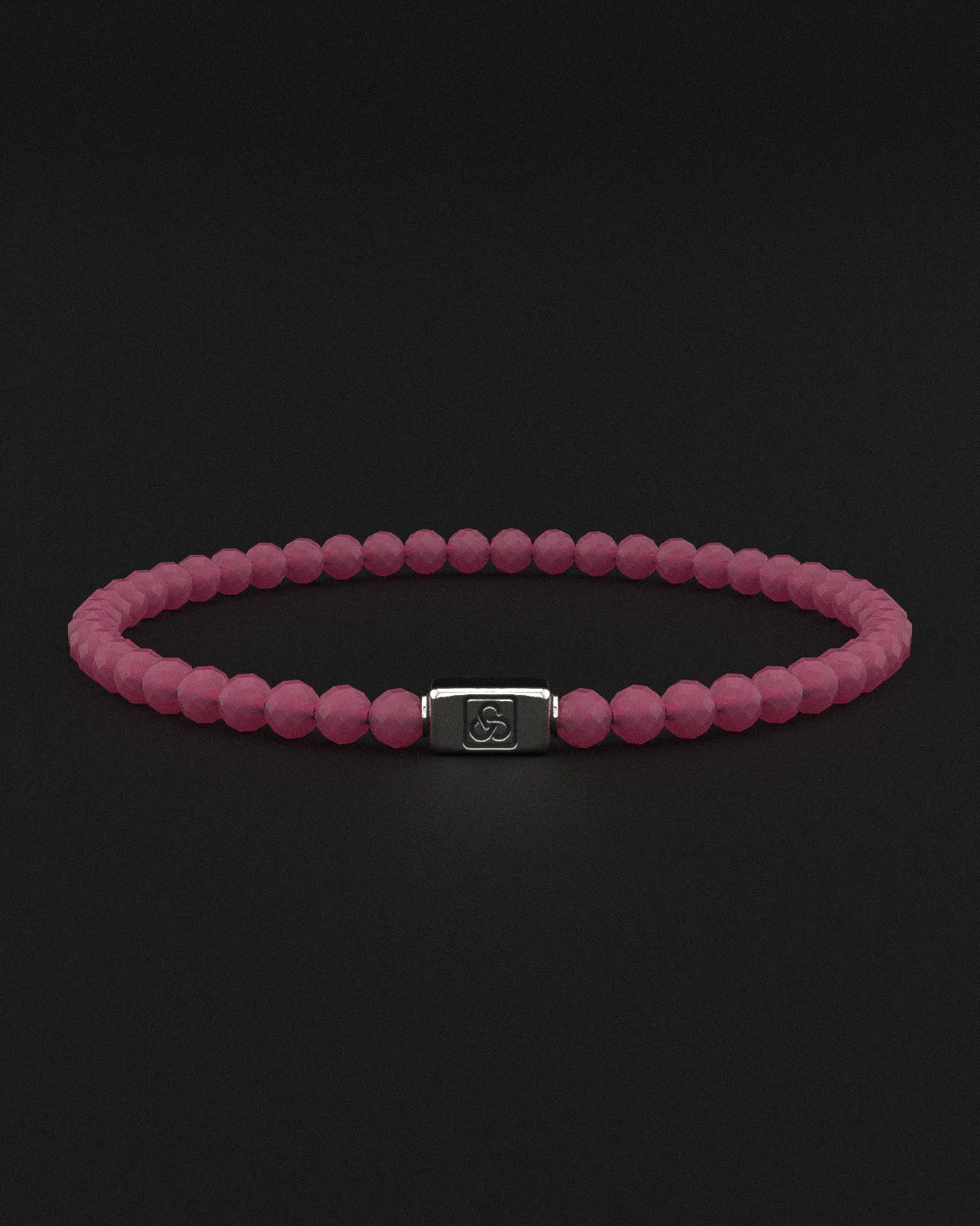 Ruby Matte Bracelet Faceted 4mm | Essential by Seekers Men's Jewelry