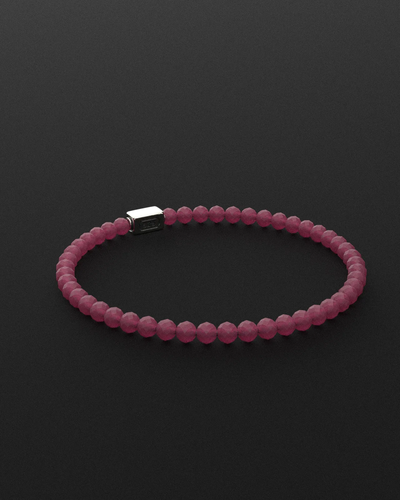 Ruby Matte Bracelet Faceted 4mm | Essential by Seekers Men's Jewelry