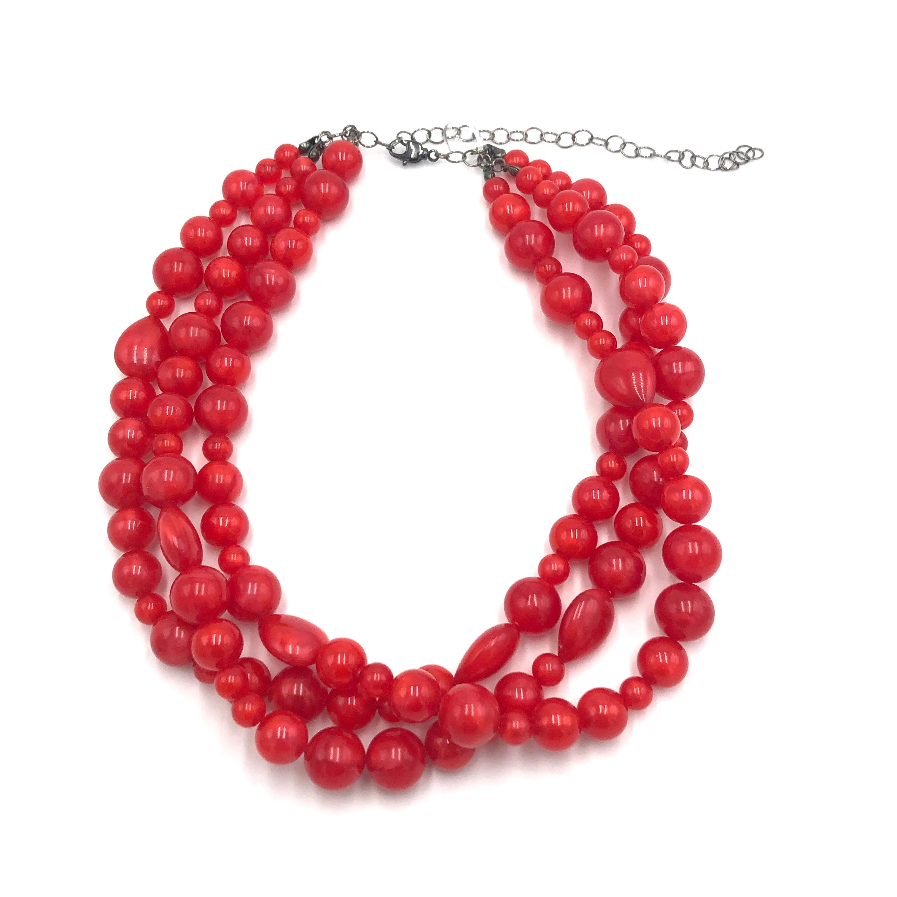 Ruby Red Aura Glow Morgan Necklace