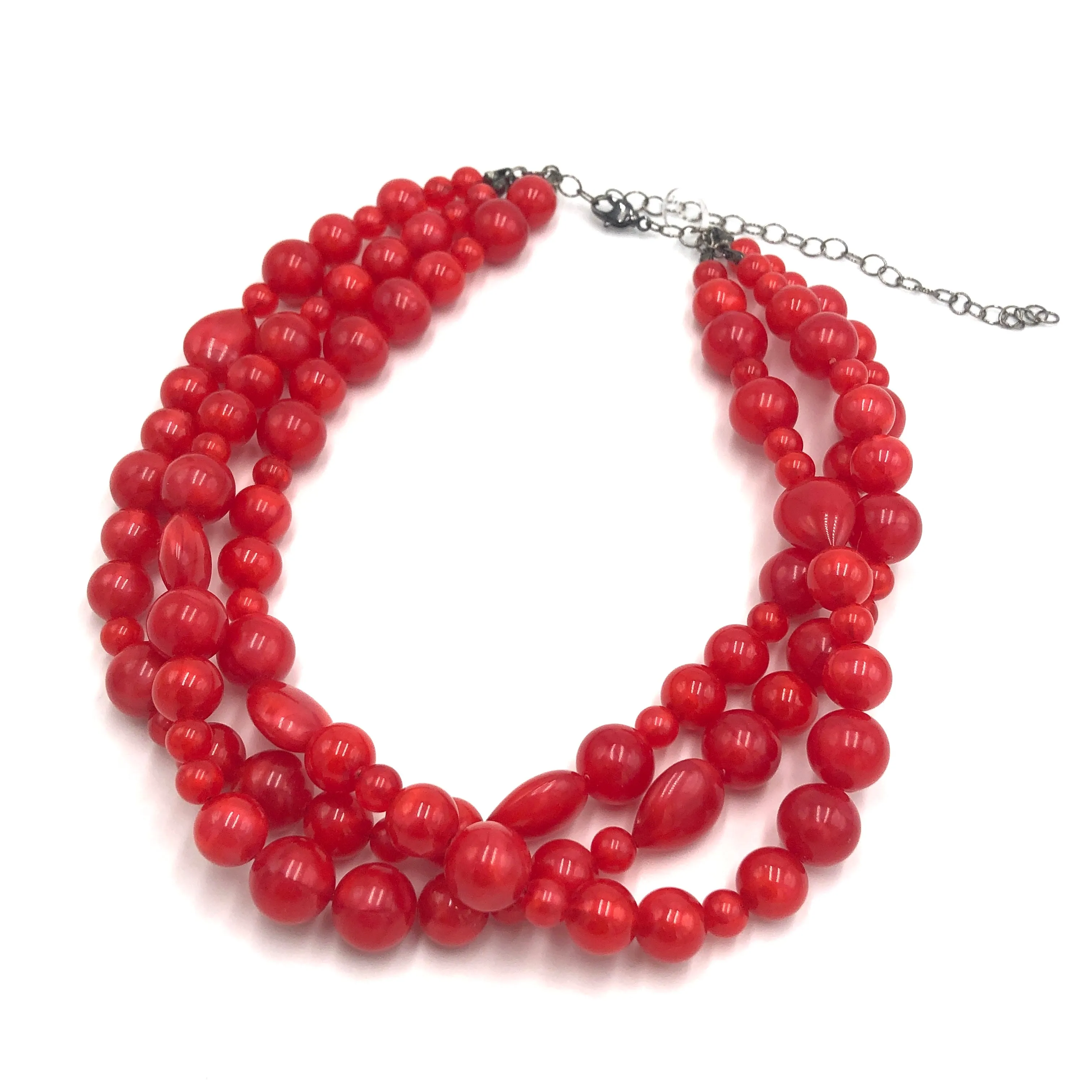 Ruby Red Aura Glow Morgan Necklace