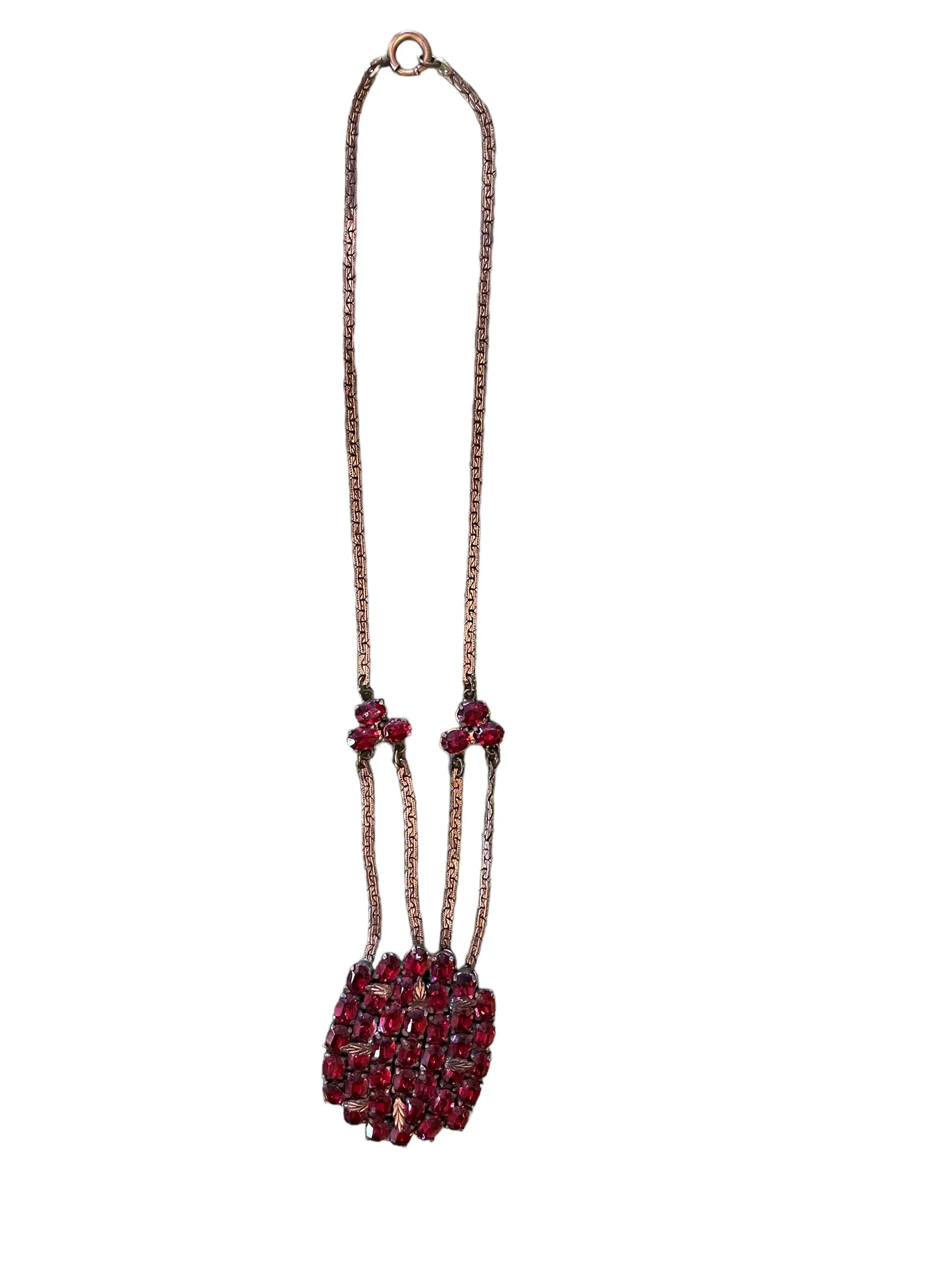 Ruby Rhinestone Necklace