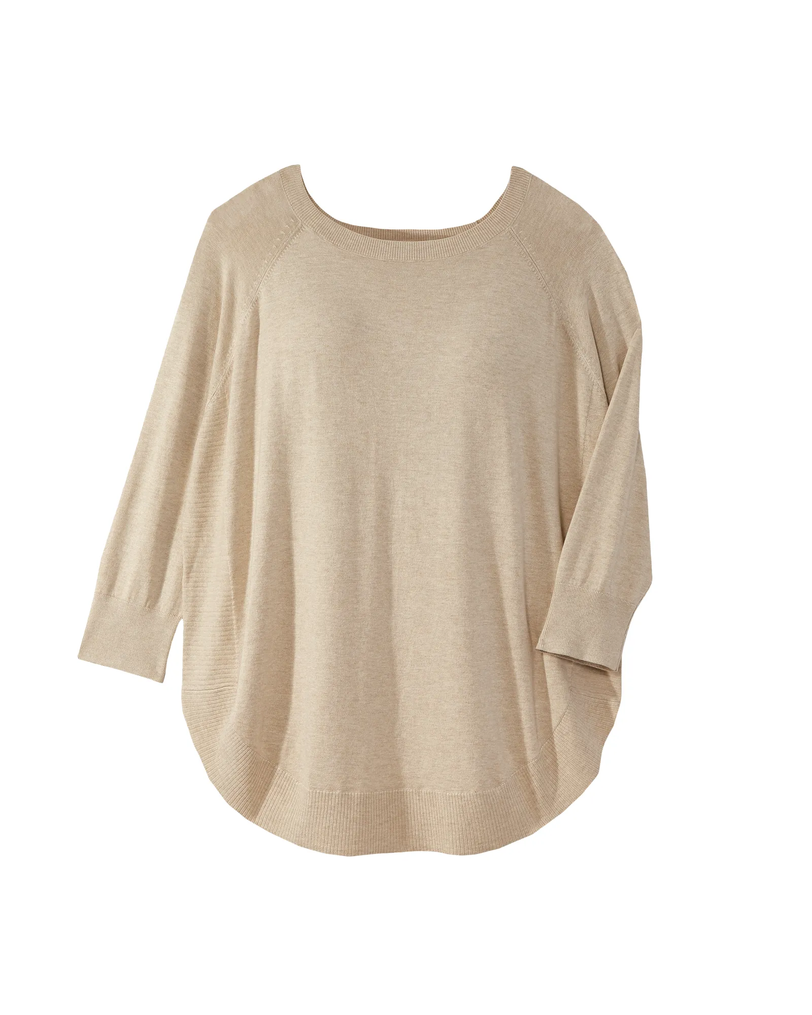 Ruby Rounded Tunic Sweater | Ivory