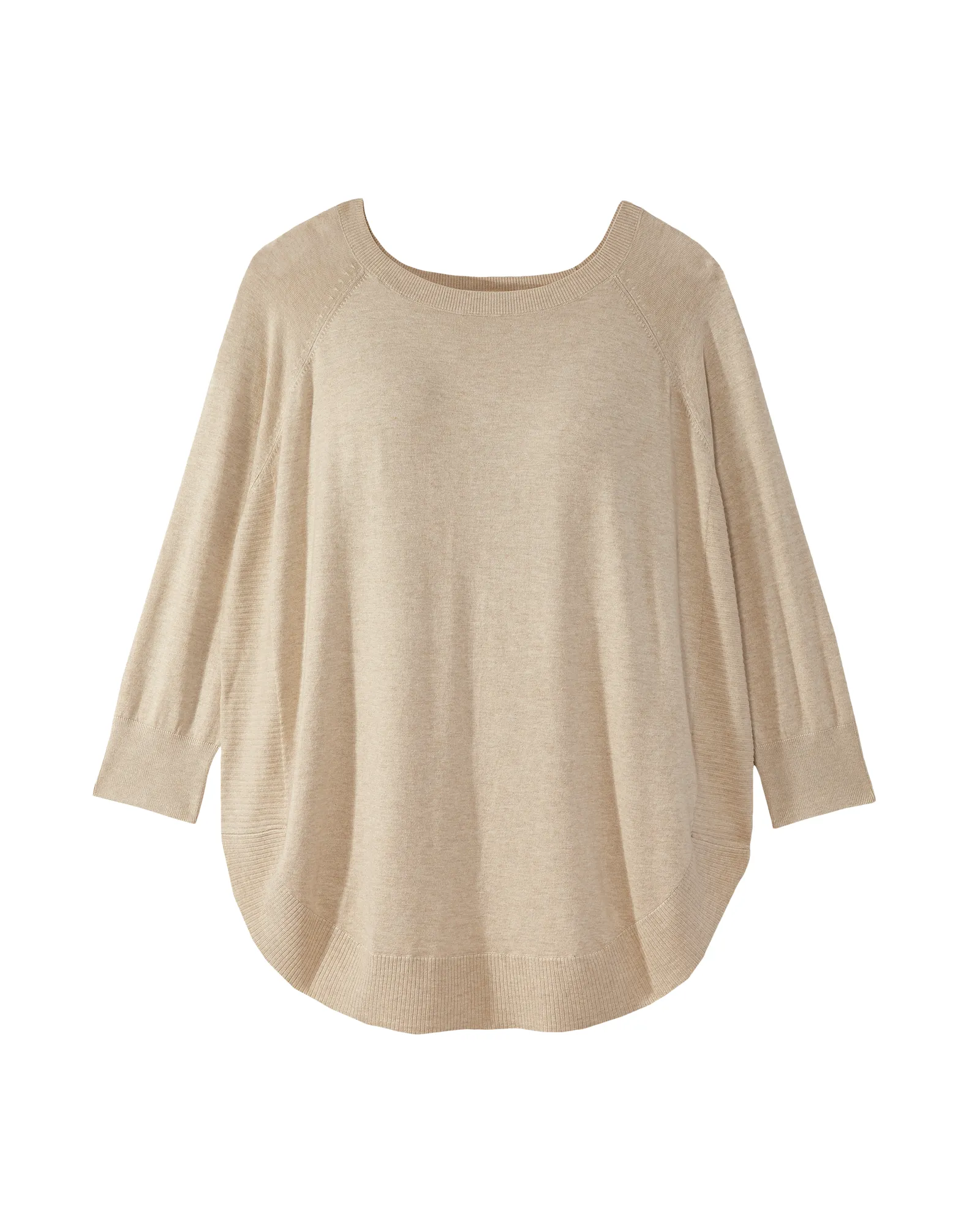 Ruby Rounded Tunic Sweater | Ivory