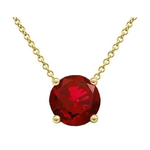 Ruby Solitaire Pendant