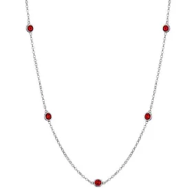 Ruby Station Necklace