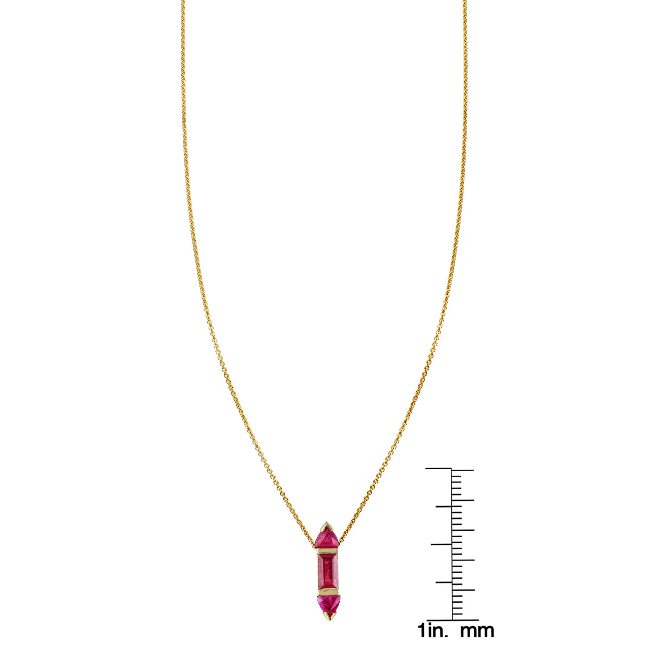 Ruby Window Charm Necklace