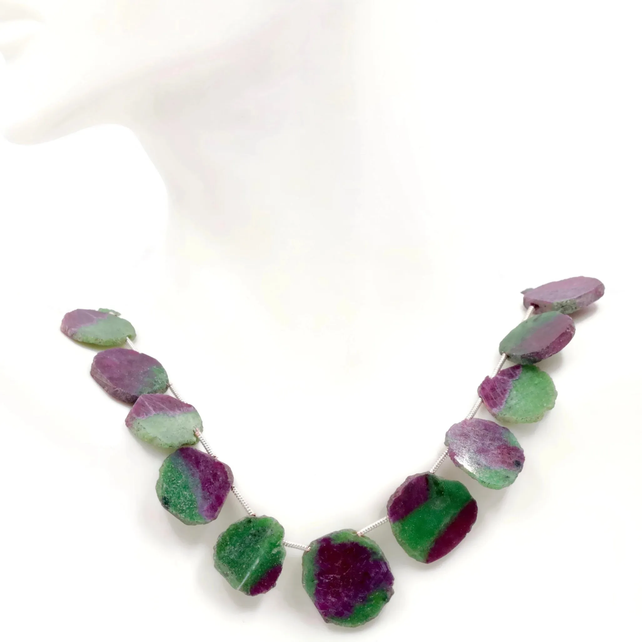 Ruby Zoisite Natural Ruby Necklace Ruby Beads July Birthstone DIY Jewelry Supply Ruby Necklace 4-8 Inch Strand 14x11mm SKU:108580,108581