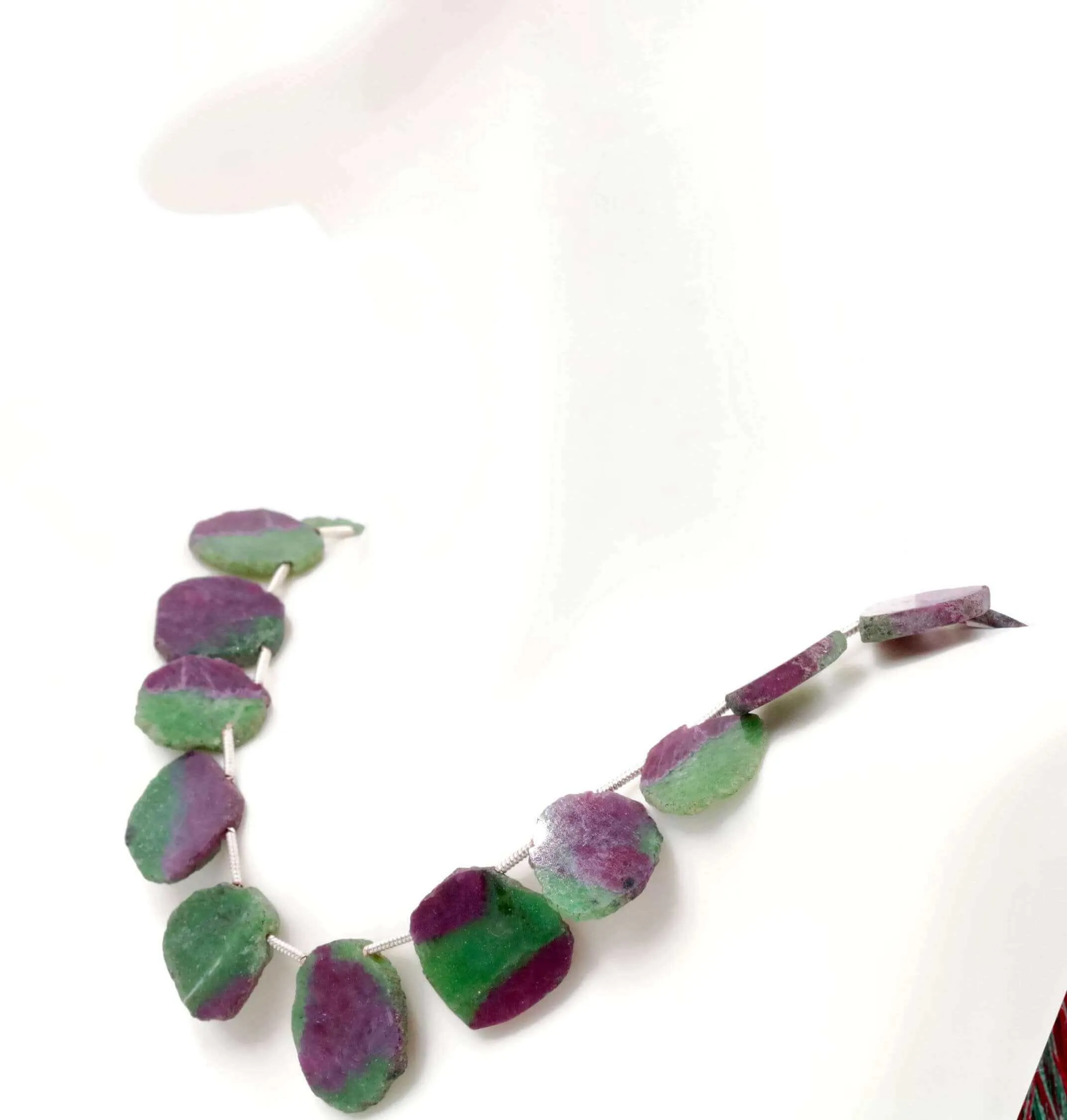 Ruby Zoisite Natural Ruby Necklace Ruby Beads July Birthstone DIY Jewelry Supply Ruby Necklace 4-8 Inch Strand 14x11mm SKU:108580,108581