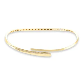 Sabel Collection Yellow Gold Diamond Sprinkled Choker