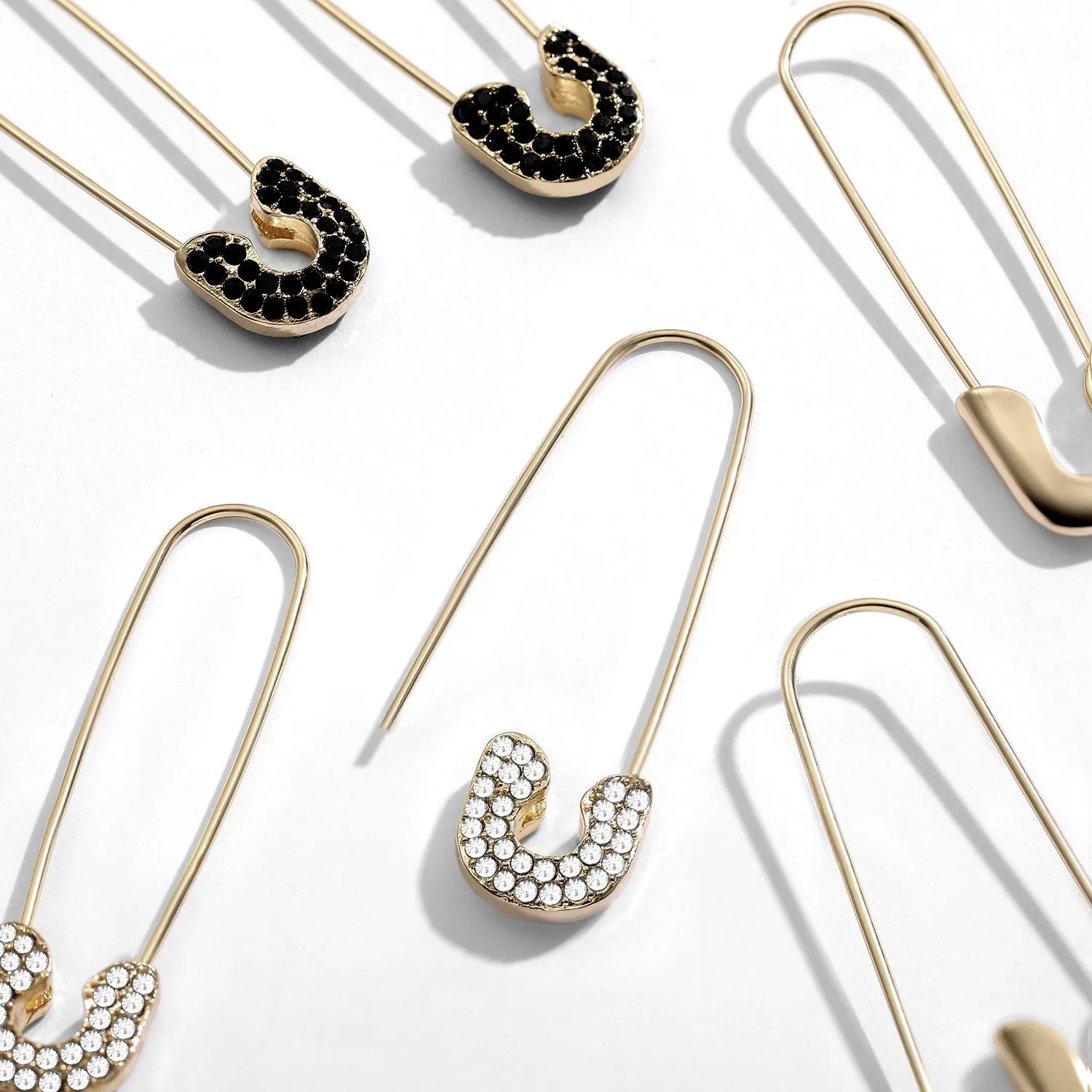 Safety Pin Studs Earrings for Women Jewelry Ear Cuff Accessories