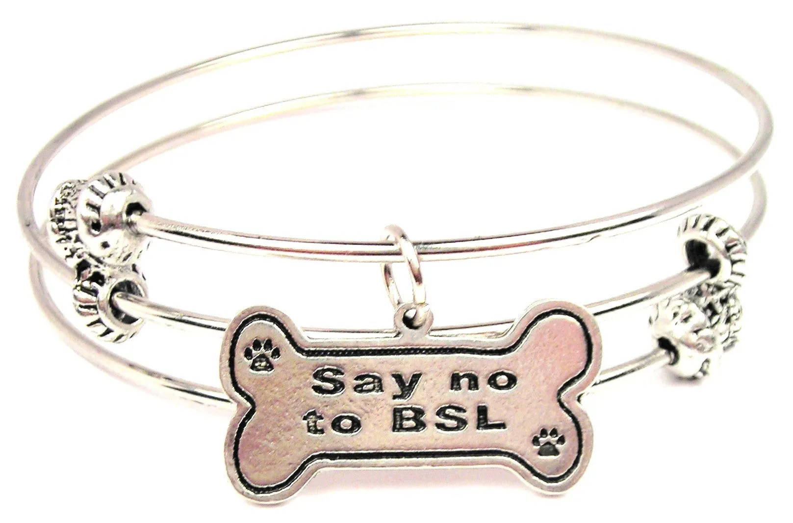 Say No To Bsl Triple Style Expandable Bangle Bracelet