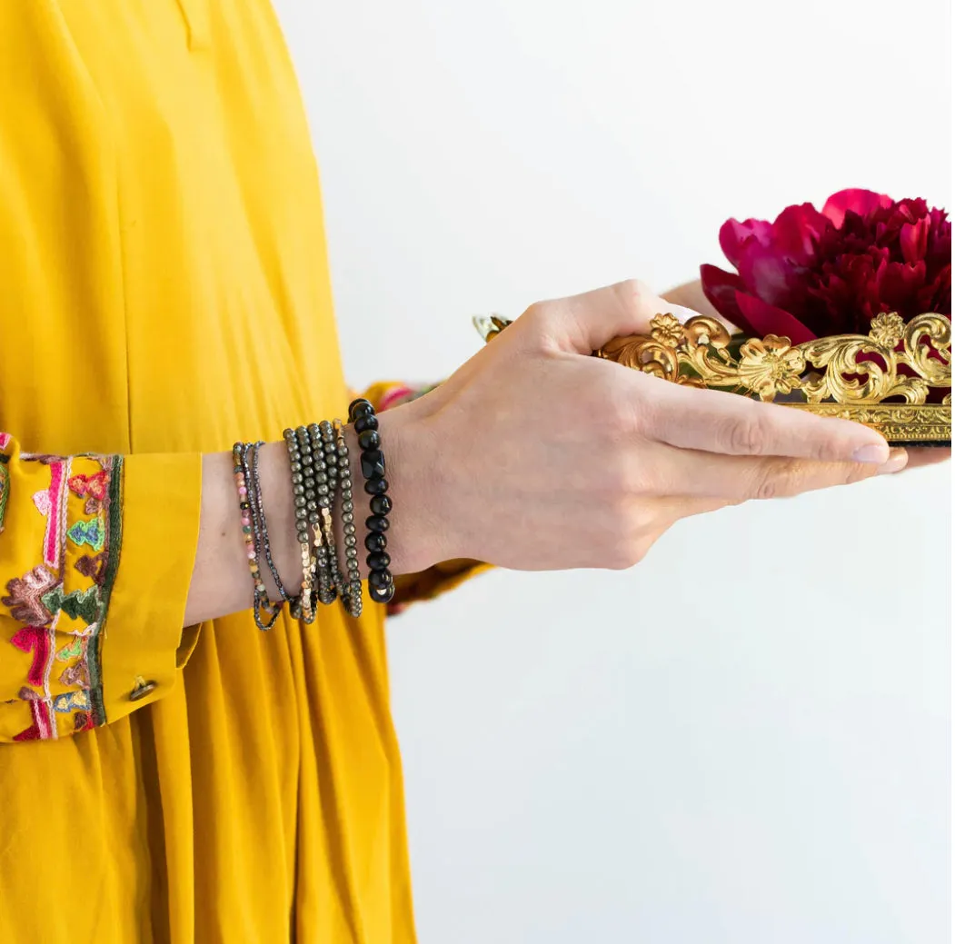 Scout Delicate Stone Wrap Bracelet / Necklace - Ruby Zoisite - Stone of Connection