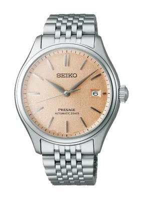 SEIKO PRESAGE AUTOMATIC SALMON TEXTURE DIAL STAINLESS SPB467J