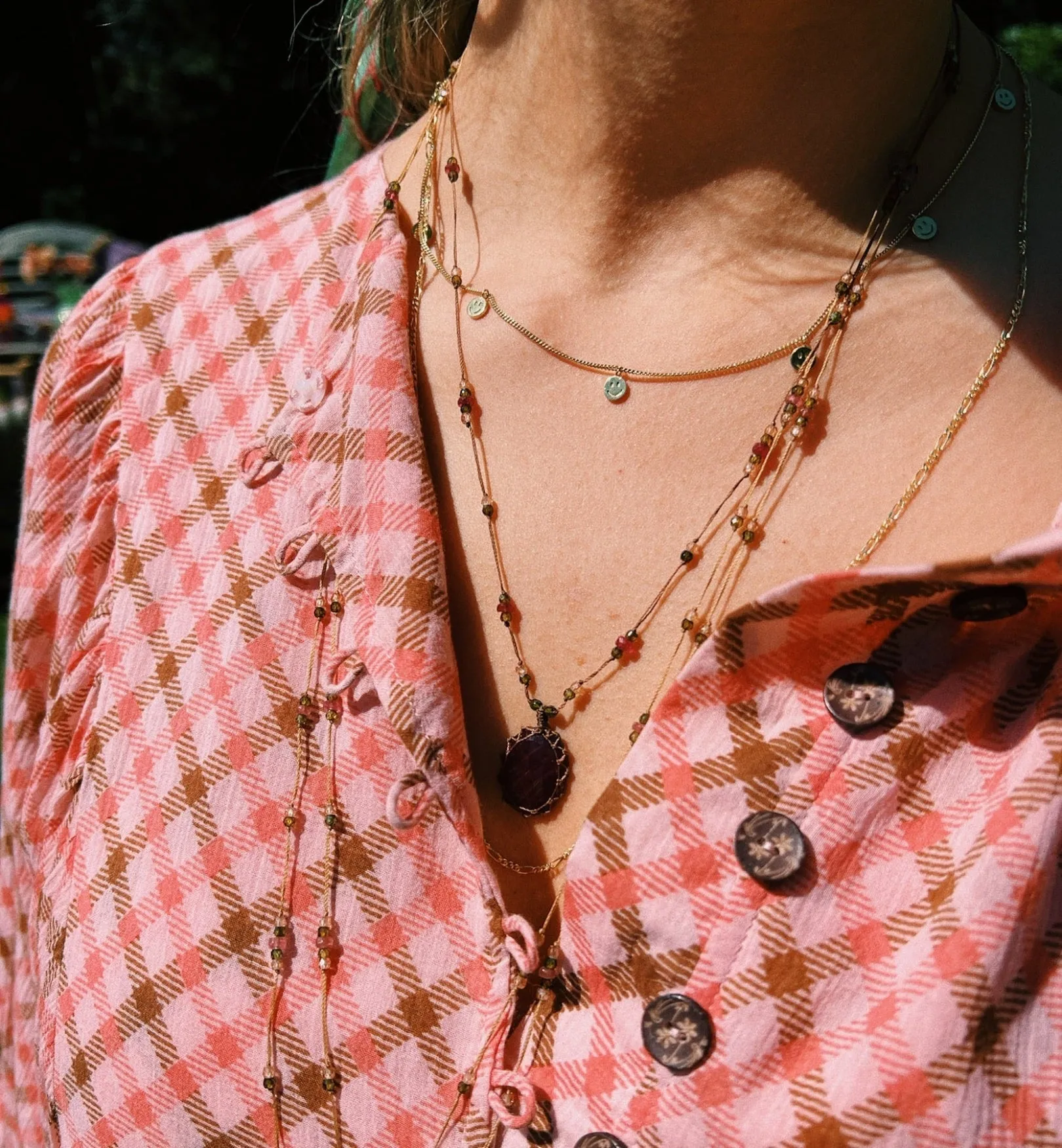 Sharing Ruby Short Tibetan Necklace