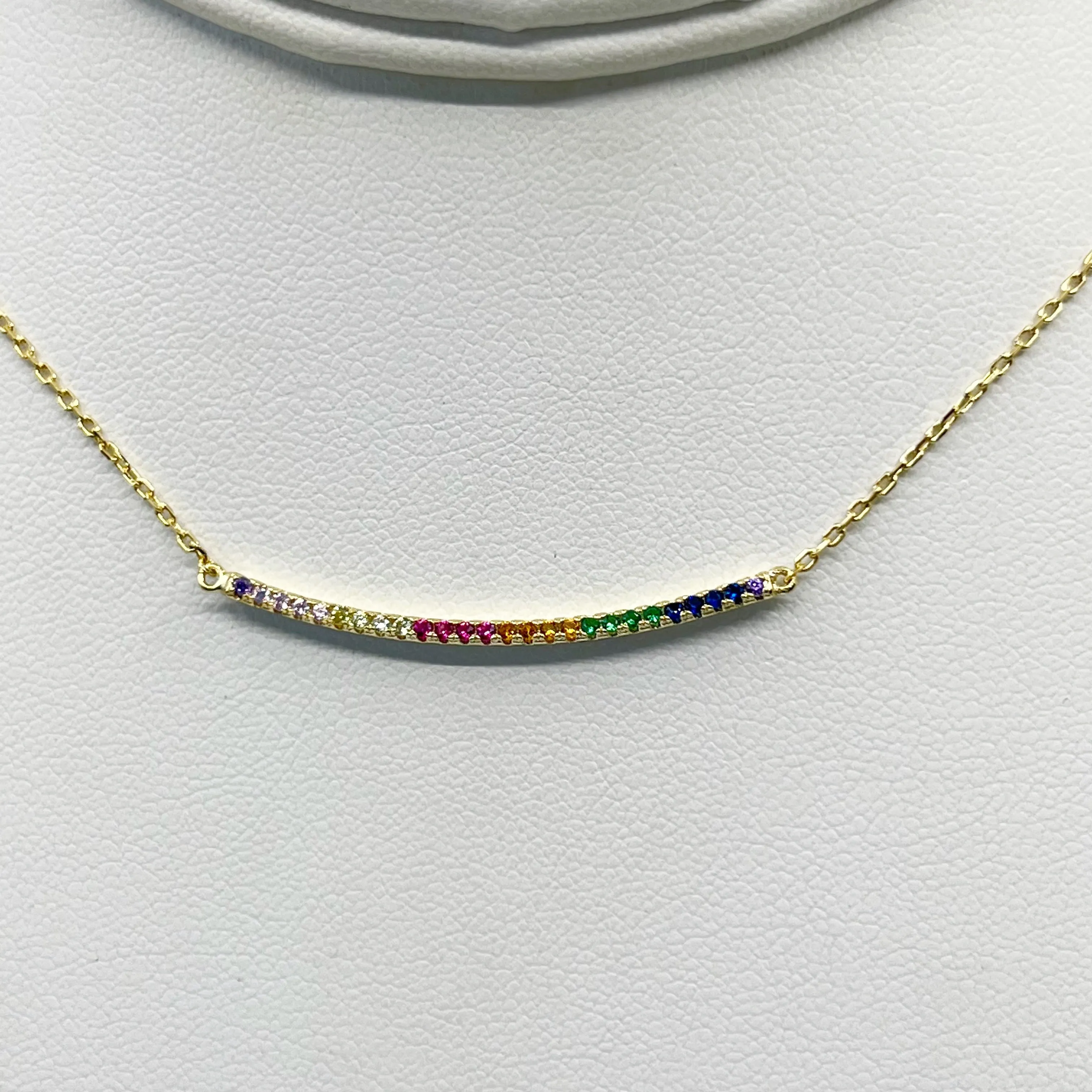 Shashi Gold Vermeil Sterling silver cubic zirconia necklace