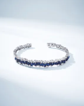 Shimmer Audrey Dark Blue Sapphire Bangle