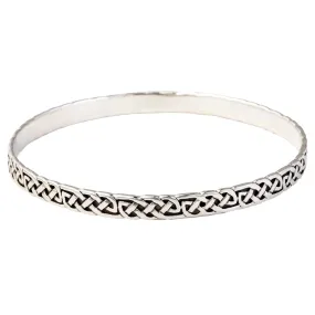 Silver Celtic Knotwork Bangle Bracelet