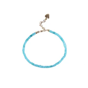 Simple and Cute 2mm Ultra-fine Tianhe Stone Bracelet for Girls