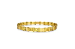 So Colorful! - Citrine Tila Morse Code Bracelet