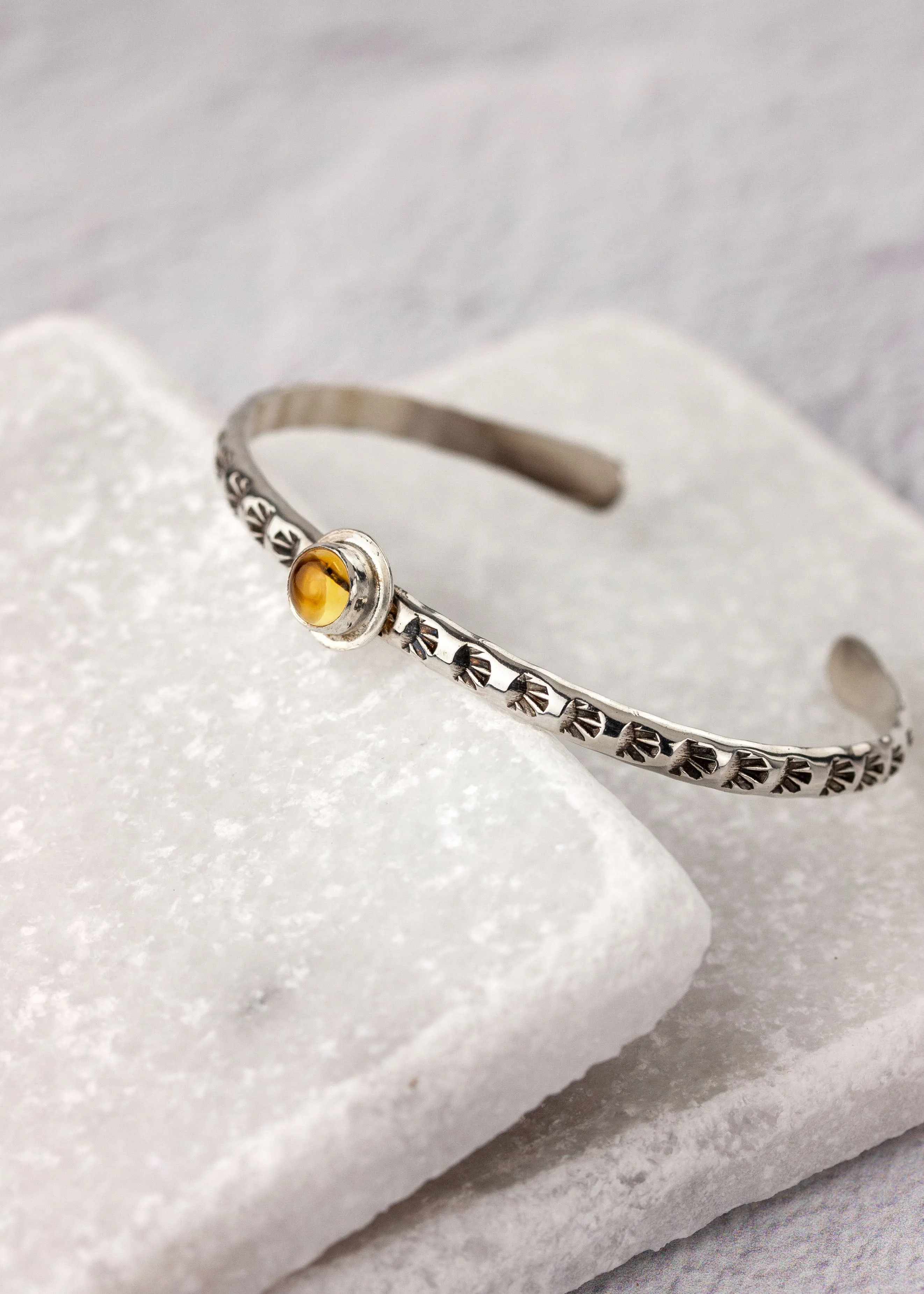 Solar Citrine Cuff Bracelet