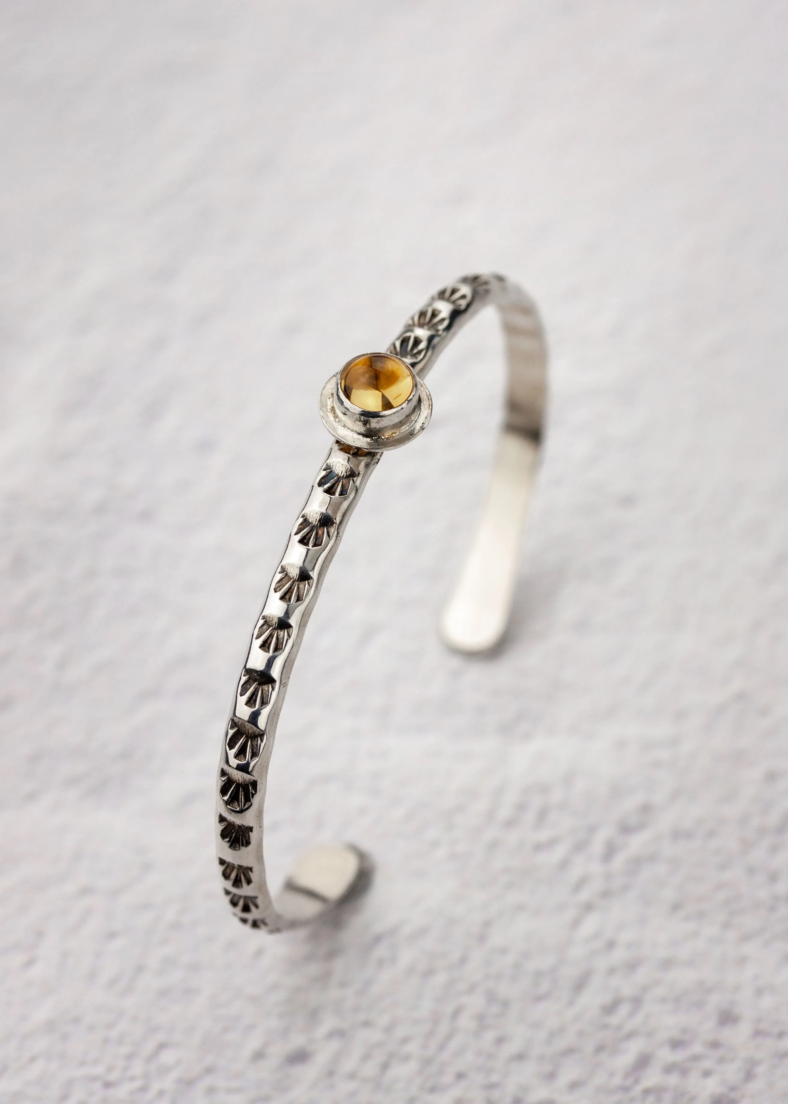 Solar Citrine Cuff Bracelet