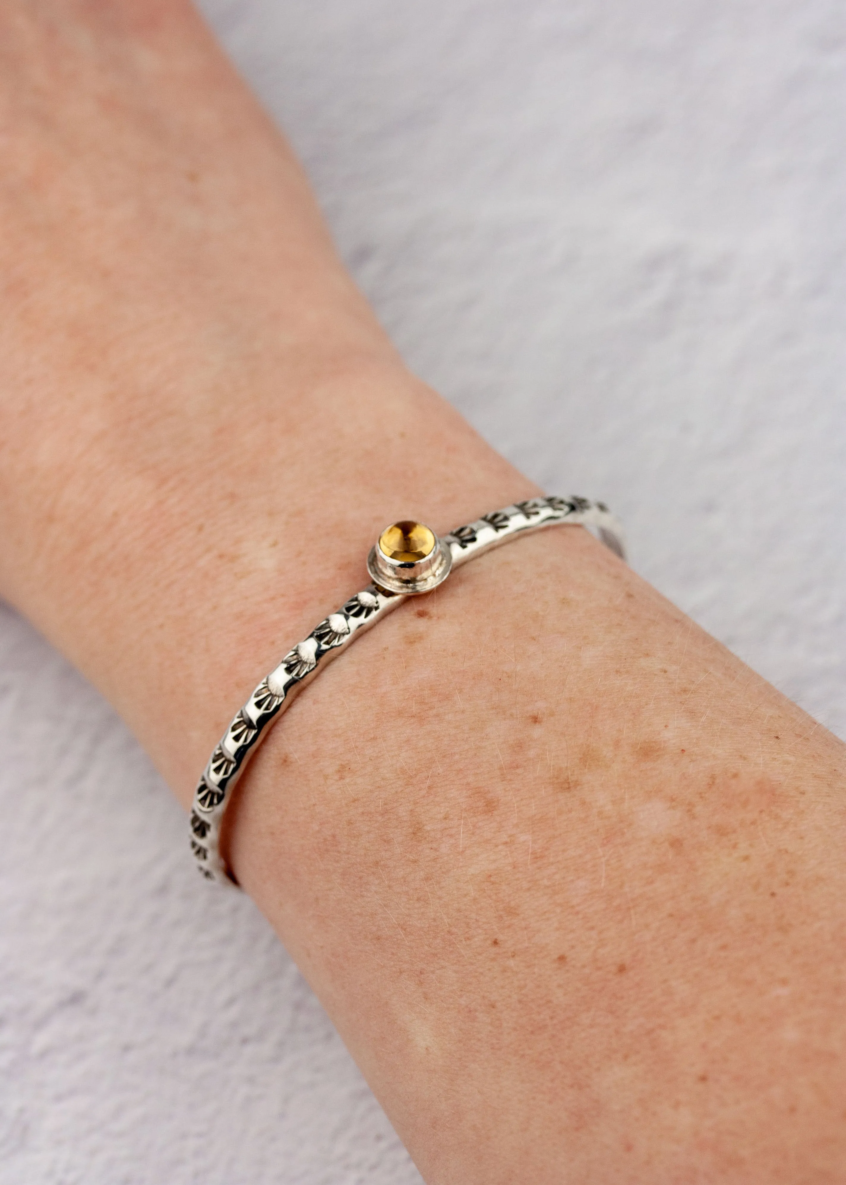 Solar Citrine Cuff Bracelet